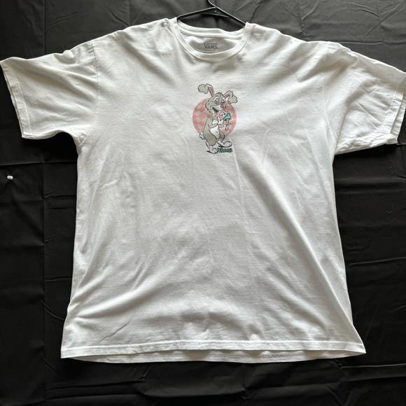 Vans Other - Vans T Shirt Mens Xl  White Short Sleeve Shroom Rabbit Logo Skate Punk